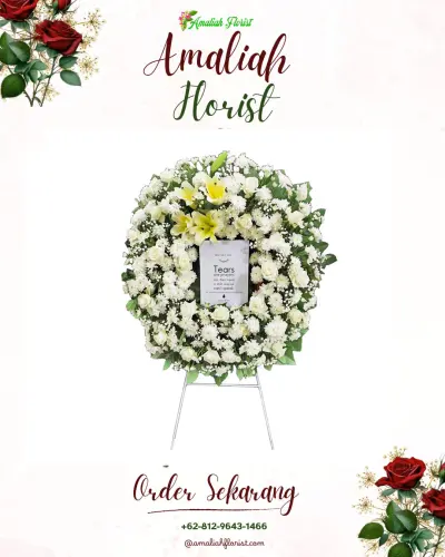 Krans Bunga Duka Cita di Sutojayan